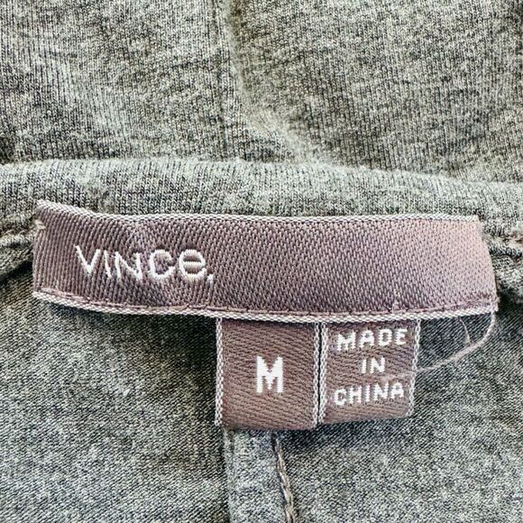 Vince Gray Drop Shoulder V-Neck Top Size Medium - Picture 5 of 7